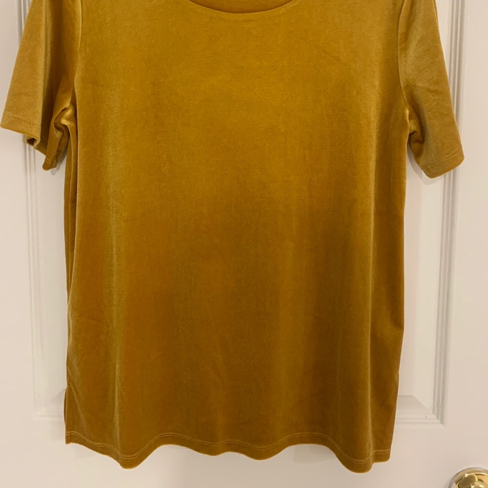 Mustard Yellow Velvet Tee